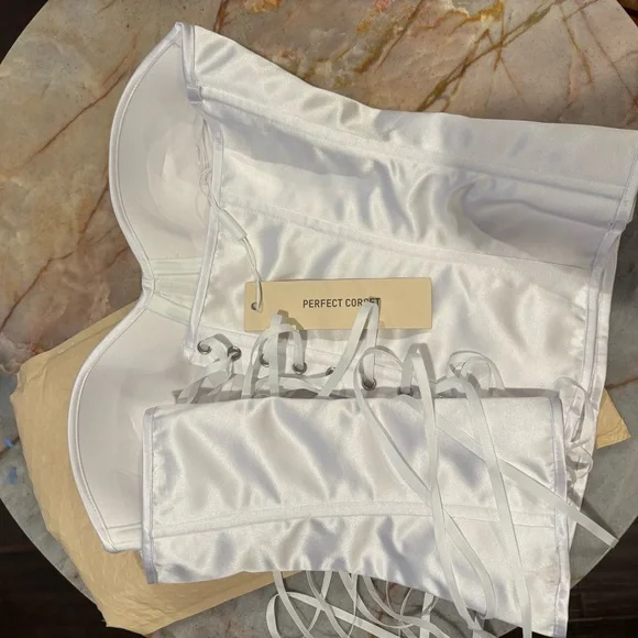 White Satin Corset - Perfect Corset NYC - Picture 4 of 4